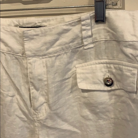 INC international white linen wide leg pants sz14 - Picture 2 of 4